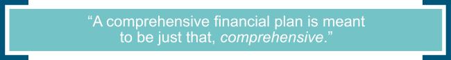 Pull quote about comprehensive financial planning